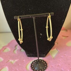 Aretes 14 k gold plated ovalado